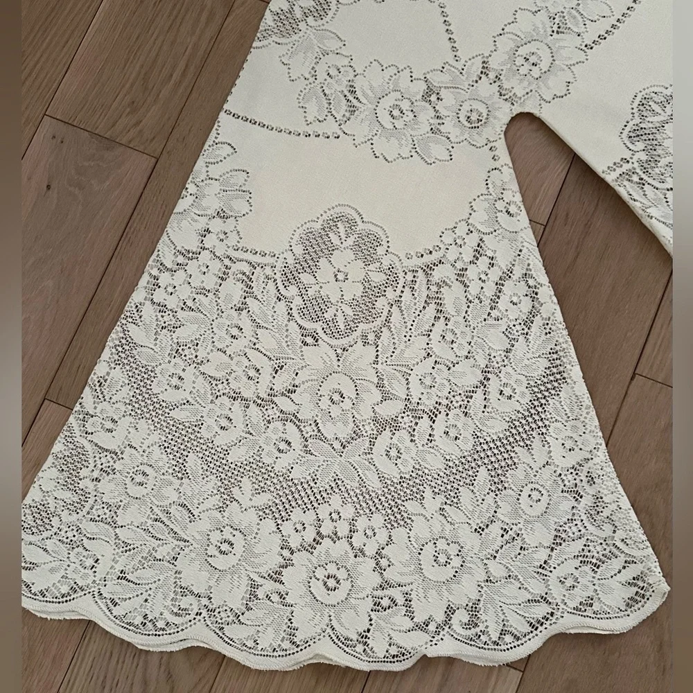 Vintage 60’s 70’s crochet lace boho bell sleeve dress - Picture 15 of 16